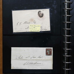GROSSBRITANNIEN: 1844/96 ca., Briefealbum mit 71 Briefen, Postkarten ...