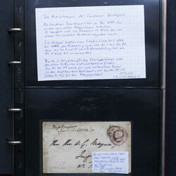 GROSSBRITANNIEN: 1844/96 ca., Briefealbum mit 82 Briefen, Postkarten, ...