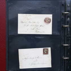 GROSSBRITANNIEN: 1844/96 ca., Briefealbum mit 82 Briefen, Postkarten, ...