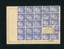 1958. Auslandspaketkarte A20 mit LUFTPOST, Gewicht 4,2 Kg Gebühr 68 ...