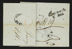 1858, Faltbrief aus Jassy über Czernowitz nach Marseille, in ...