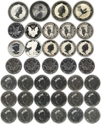 100.80.20: Multiple Lots - Coins - Silber Bullion World Coins