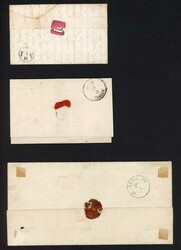 PREUSSEN: 1850/60 ca., 6 Faltbriefhüllen und ein Faltbrief mit ...