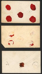 PREUSSEN: 1850/60 ca., 2 Faltbriefhüllen und 4 GSU (alle mit ...