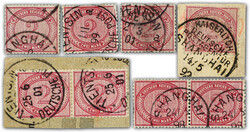 DEUTSCHE AUSLANDSPOST CHINA VORLÄUFER: 1892/1901, 2 M. Innendienst ...