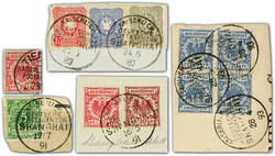 DEUTSCHE AUSLANDSPOST CHINA VORLÄUFER: 1887/93, kl. Posten ...
