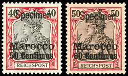 1900/03, 3 C. auf 3 Pfg., 5 C. auf 5 Pfg. sowie 30 C. auf 25 Pfg. bis ...
