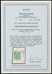 1892, 3 Pfg. (hell)gelblichgrün, entwertet "HERBERTSHÖH 3/7 92" auf ...