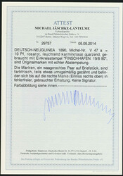 1890, 10 Pfg. Krone/Adler rosarot, leuchtend (karmin)rosa quarzend, ...