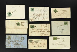 STATO PONTIFICIO: 1852/55 approx., lot with 18 covers and 3 fragments ...
