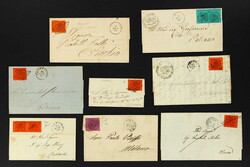 STATO PONTIFICIO: 1868, issue III on 17 covers showing different ...