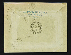 1928,Tripoli Fair, full set on registered cover sent from Tripoli to ...