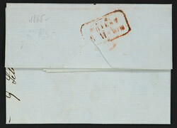 1865, entire letter sent from Rodos to Triest showing very clear ...