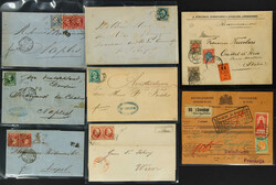 NIEDERLANDE: 1852/1923, Auswahl von Briefen und Paketkarten, dabei 2x ...