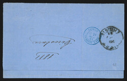 1881, printed matter rate entire letter sent from Rhodes to Triest ...