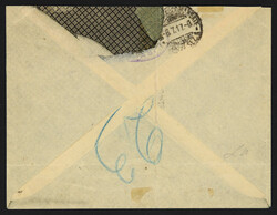 1917, registered cover with very rare variety sent from Bengası to ...