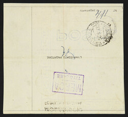 1926, money order card sent from Merca to Venezia bearing three ...