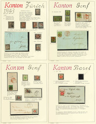 SCHWEIZ: 1843/1908, umfangreiche Sammlung, gest. und auf Brief bzw. ...