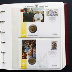 NUMISBRIEFE VATIKAN: 1995/2000, umfangreiche Sammlung Numisbriefe der ...