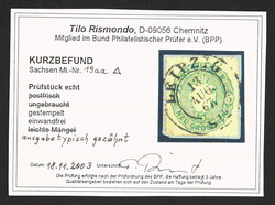 1867, 5 Ngr. mittelgrünlichblau, klar zentrisch entwertet mit nahezu ...