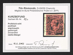 1859, 1 Ngr. schwarz auf hellrotkarmin, Type II, sauber entwertet ...