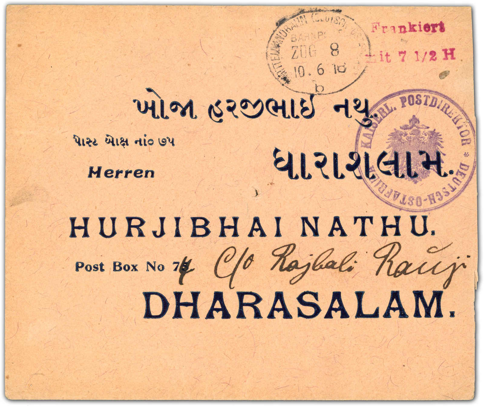 1915/16, 3 barfrankierte Belege, dabei 2 Briefe der kaiserl. ...