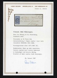 1866, 20 K. Wappen blau a. graublauem Papier im waager. Paar auf ...