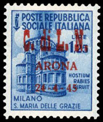 1945, 1,25 L. mit rotkarminem Aufdruck, ungebraucht, einwandfrei, ...