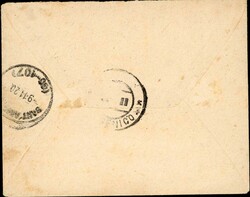 1919, 1 C., 80 C. und 1 K. der Aufdruckausgabe zusammen auf R-Brief ...