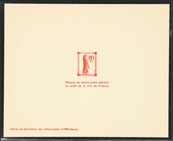 1949, 4+16 Pfg. bis 30+50 Pfg. Wiederaufbau der Stadt Freiburg als ...