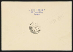 1949, Drei-Länder-Frankatur, Baden Mi-Nr. 46 I, 51 I und 53 I, ...