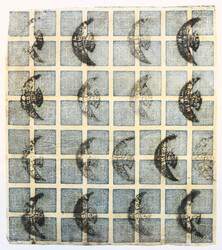 1899/1906, 1 A. Freimarke lichtblau geschnitten im kompletten Bogen ...