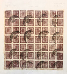 1899/1906, 2 A. Freimarke rosalila geschnitten im Teilbogen zu 56 ...