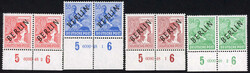 1948, 30, 50, 60 und 84 Pfg. Schwarzaufdruck als acht postfrische ...