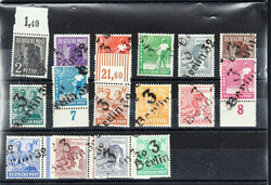 1948, 2 bis 84 Pfg. Arbeiter mit Handstempel 3 BERLIN 32 im ...