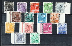 1948, 2 bis 84 Pfg. Arbeiter mit Handstempel 3 BERLIN Baumschulenweg ...