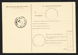 1906, parcel card sent from Asmara to Genova, 60 cent parcel card ...