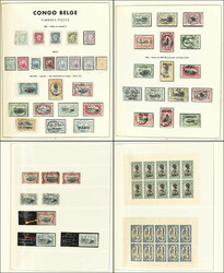 BELGISCH KONGO: 1886/1959, schöne Sammlung in drei Alben, ...