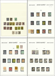 DIÉGO SUAREZ: 1890/94, gemischte Sammlung auf Vordruckblättern, ...