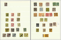 DIÉGO SUAREZ: 1890/94, gemischte Sammlung auf Vordruckblättern, ...
