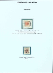 LOMBARDEI/VENETIEN: 1850/64, meist gestempelte Sammlung im Album auf ...
