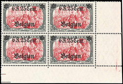 1916, 6 F. 25 C. auf 5 M. grünschwarz/schwärzlichrosarot als ...