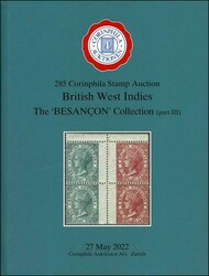 Auction catalog of Corinphila Stamp Auction 285, hardcover