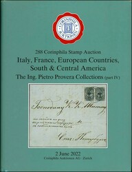 Auction catalog of Corinphila Stamp Auction 288, hardcover