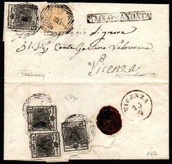 L. V. - Bellissima lettera raccomandata (pti 7) da Montebello (LOV) ...