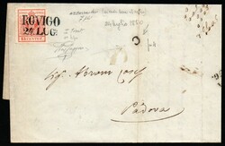 L. V. - Fresca lettera del 4/7(50) da Rovigo SD (pt. 7 - azzurro ...