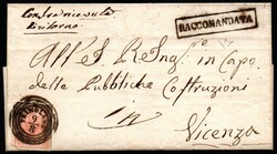 L. V. - Fresca lettera da Primolano (C4 - pti 7) affrancata con 15 ...