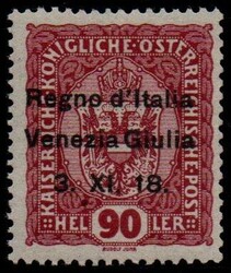 Venezia Giulia - Splendido 90 heller non emesso - Raro - GO/Avanzo - ...