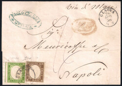 Sardegna - Lettera viaggiata per la via di Mare da GENOVA 26 APR.58 ...