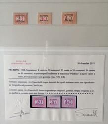 UFFICI POSTALI IN CINA - 1917/18 Pechino, le due serie soprastampate ...